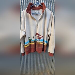 Ariat Desert Scene Quarter-Zip Sweatshirt